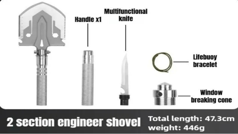 Multifunctional Shovel Folding Military Shovel Self-defense Outdoor Survival Supplies Set Garden Tools Camping Accessories