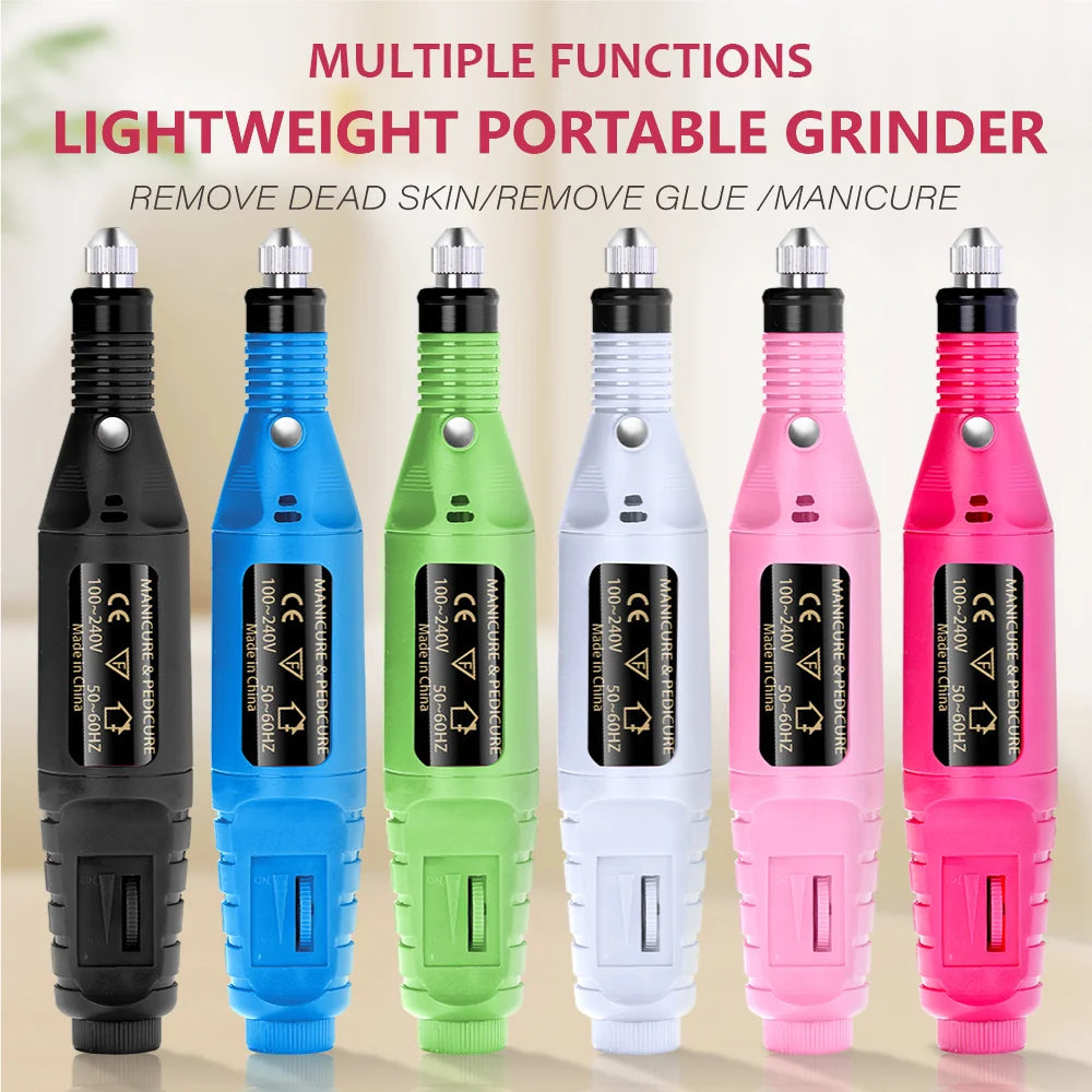 Nail Sander Set Electric Nail Drill Machine Grinding Equipment Milling Cutter For Manicure Pedicure Strong Polishing Tools