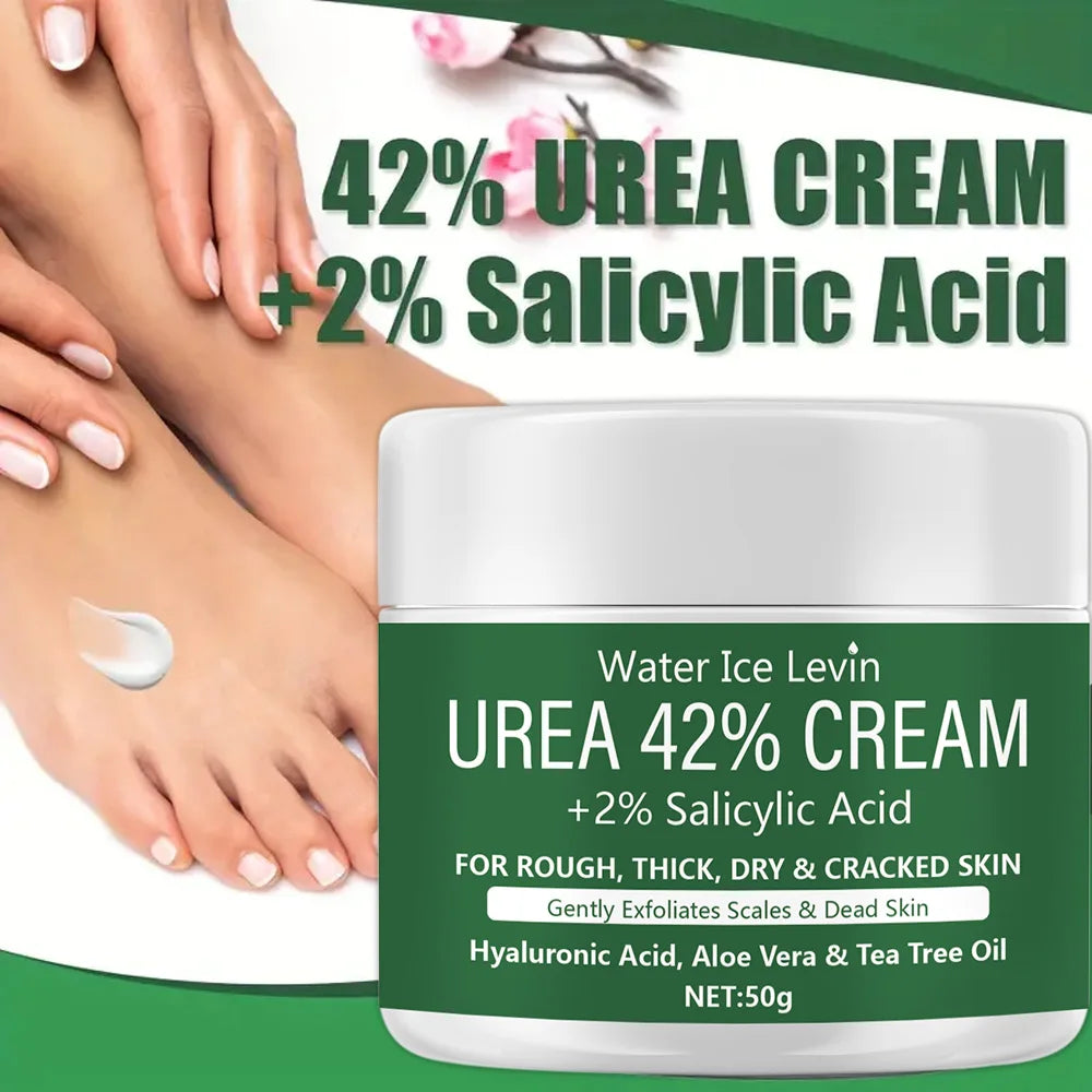 Water Ice Levin 42% Urea Cream + 2% Salicylic Acid – Deep Moisturizing Foot & Hand Cream | Nourishing & Softening 50g
