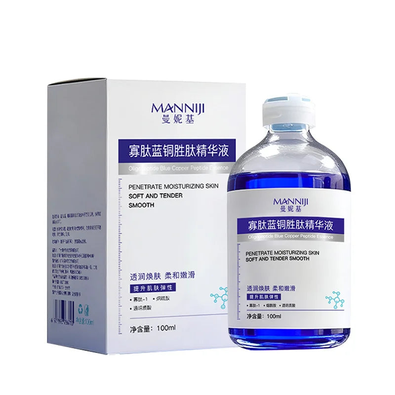 100ml blue copper peptide anti wrinkle essence - powerful concentrated liquid, creating fresh skin, non oily, fast tightening an