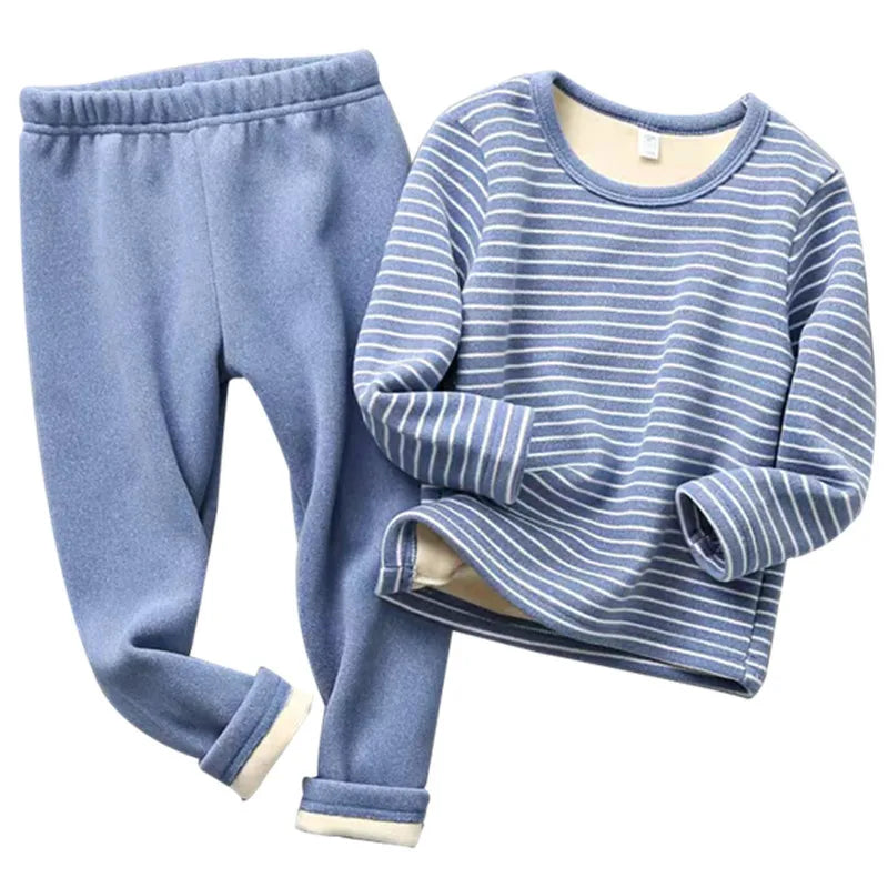 Kids Fleece-Lined Thermal Set - Warm Two-Piece Winter Pajamas - photo 5