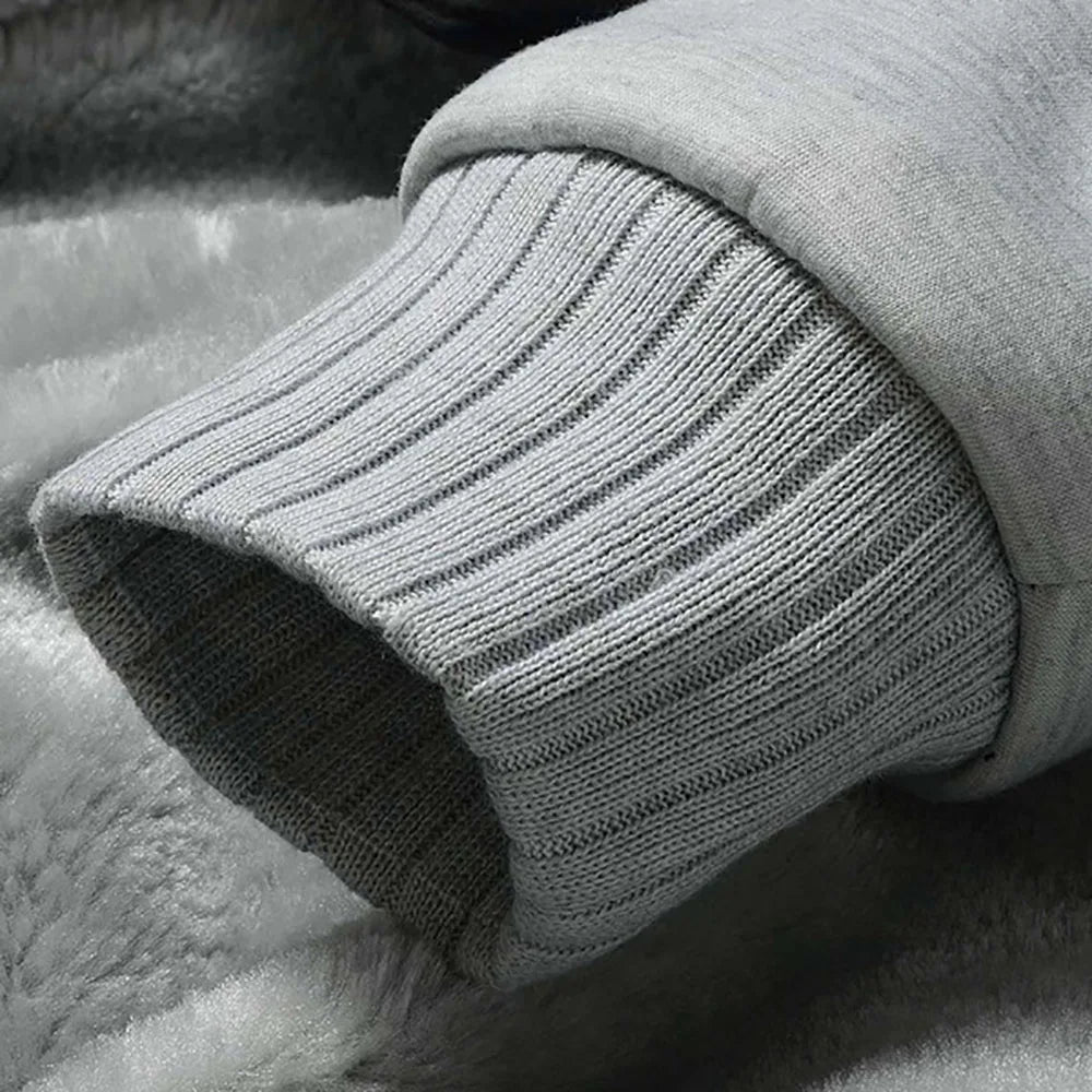Men's Fleece-Lined Hooded Winter Jacket