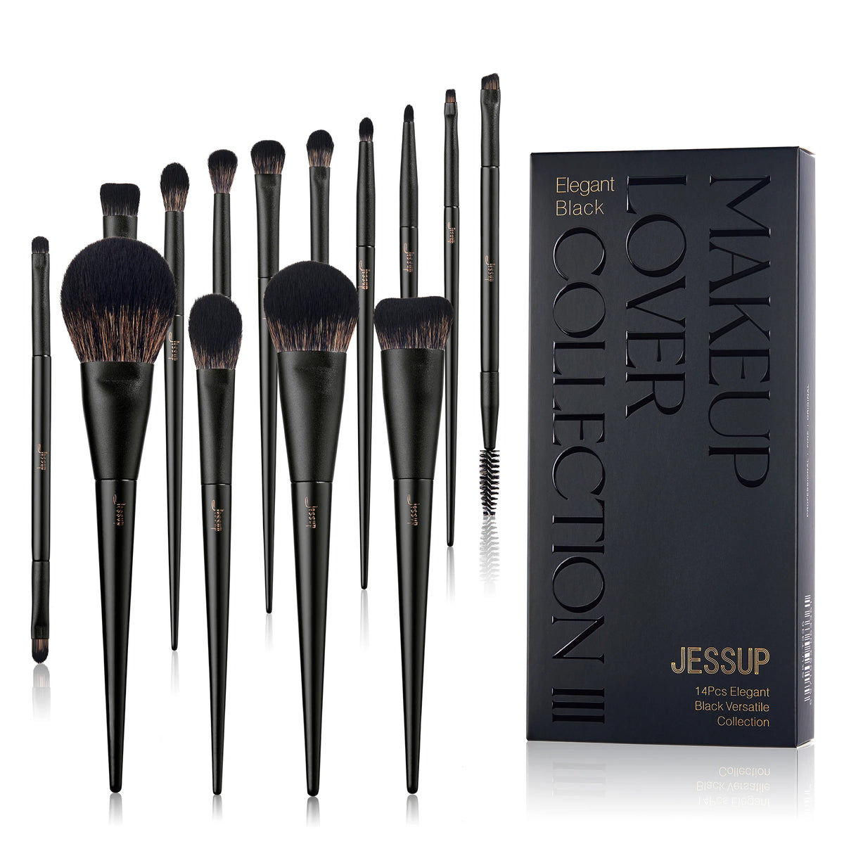 Jessup Makeup Brushes Set,10-14pcs Make Up Brush Contour Foundation Powder Eyeshadow Highlight Blending Concealer Liner T336