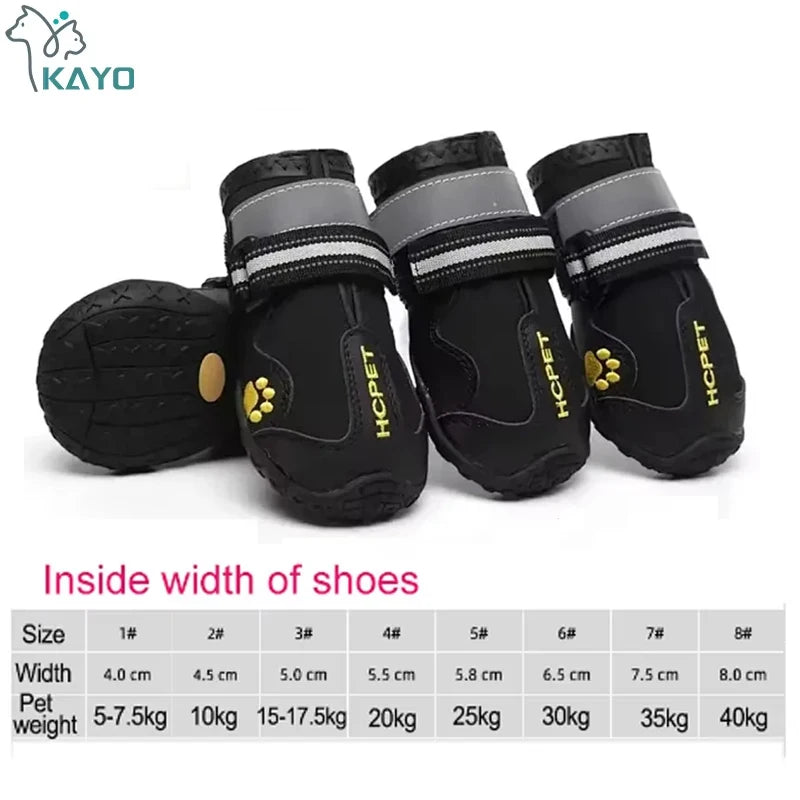 Reflective Anti-Slip Dog Boots 4-Pack - Rain and Snow Paw Protectors - photo 6