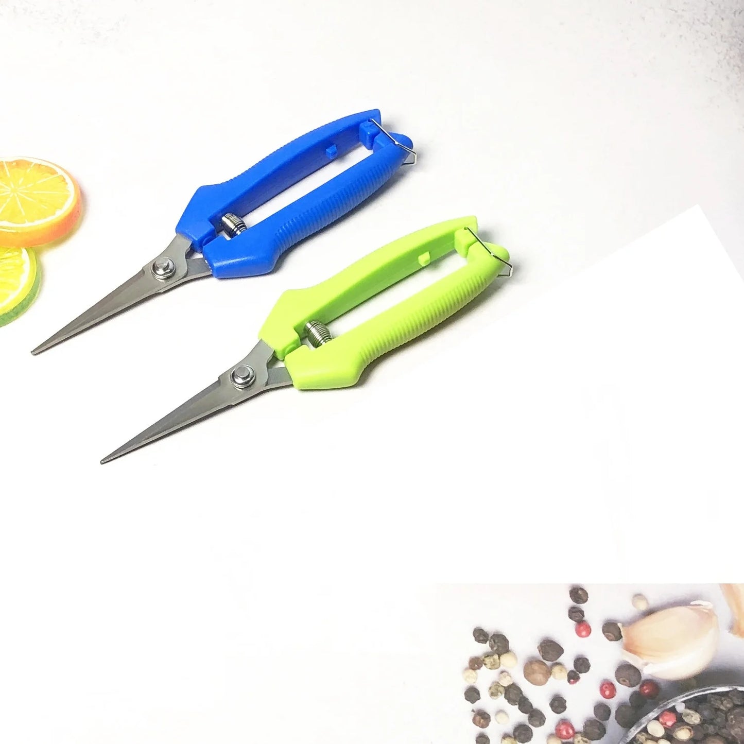 Straight-Head Pruning Shears — Stainless Steel Bonsai Garden Scissors
