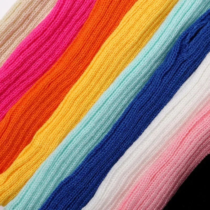 Women's Long Fingerless Knit Gloves - Arm Warmer Sleeves - photo 4