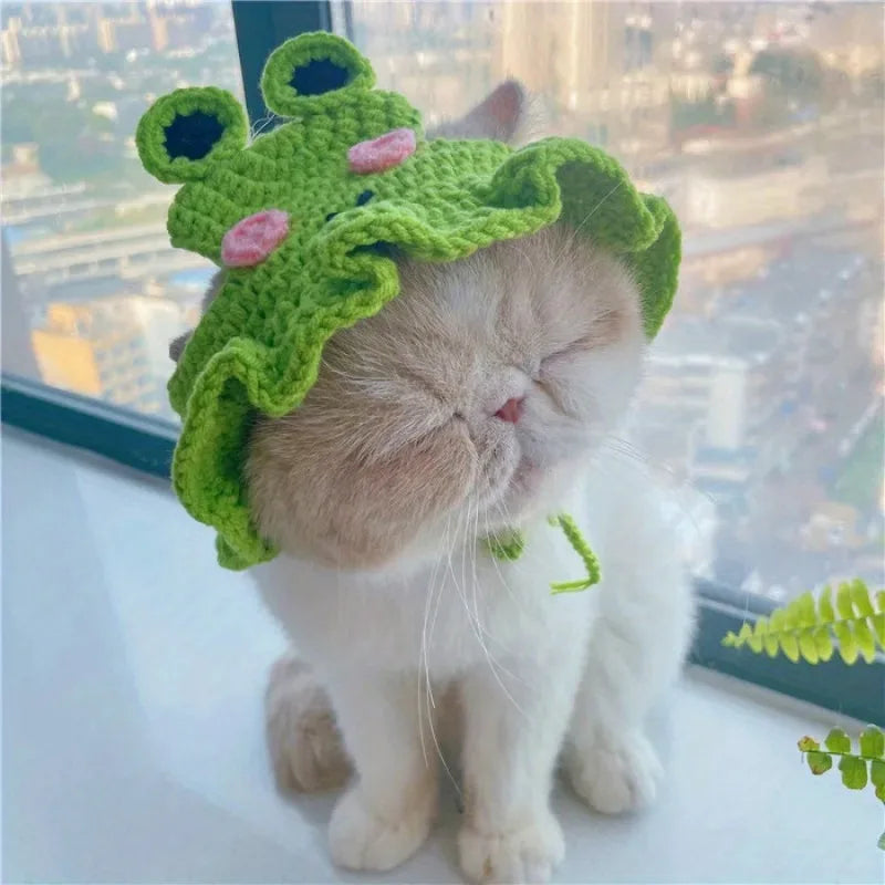Cat Hats Elastic Cute Puppy Kittens Hat Headwear Photo Shoot Props Cat Accessories