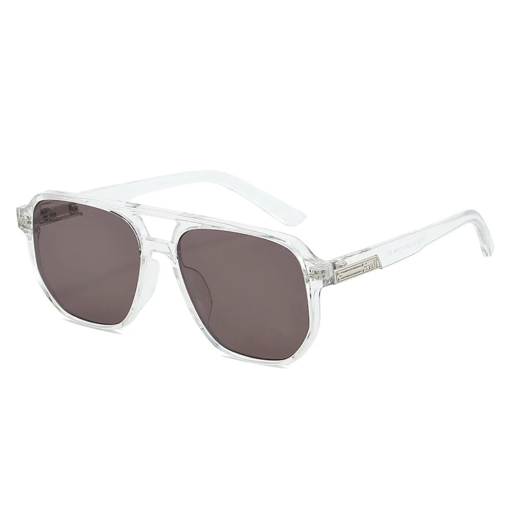 Double Bridge Pilot Sunglasses — Tinted Y2K Unisex Shades