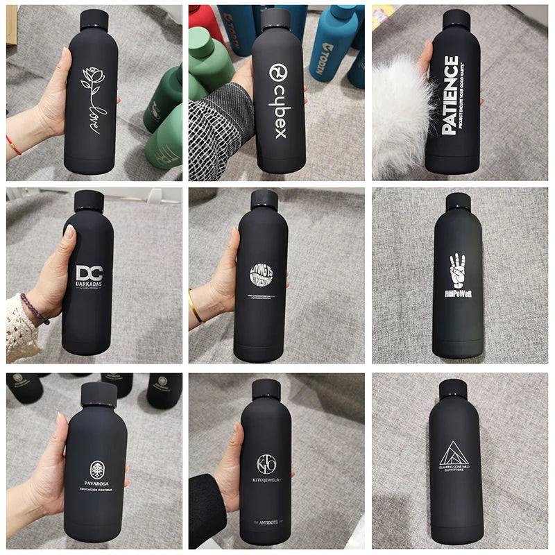 Personalised Thermos Large Vacuum Flask Stainless Steel Portable Thermos Bottle Outdoor Sports Water Bottle Travel Mug 500/750ml