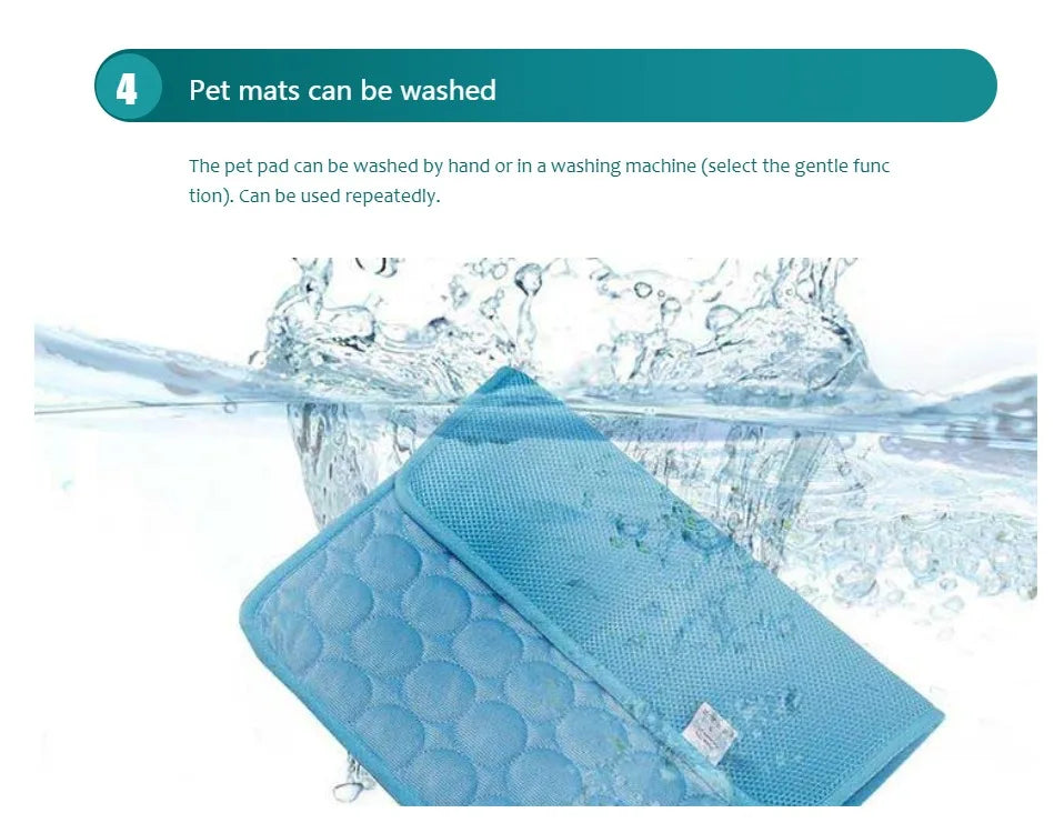Dog Cooling Mat – Extra Large Summer Pet Cold Bed for Small & Large Dogs & Cats | XS–2XL (6 Colors)