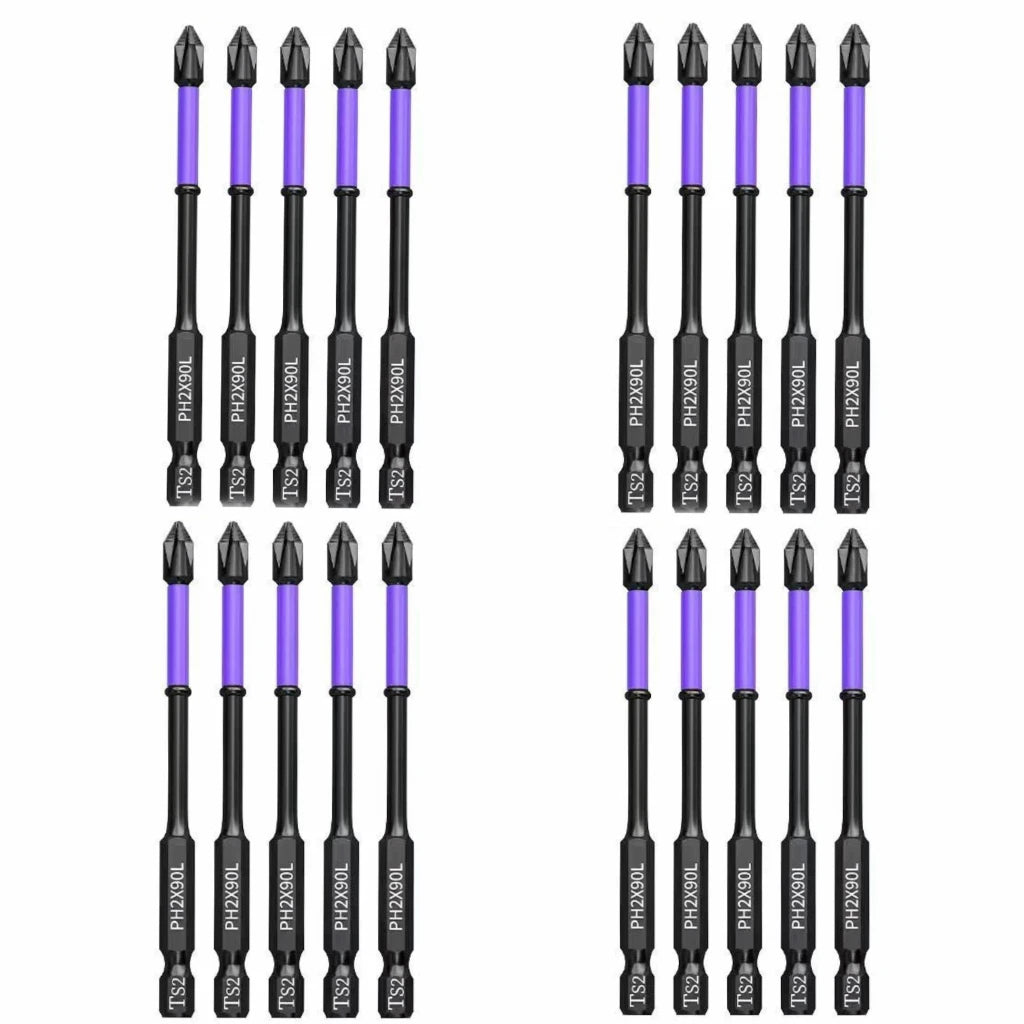 PH2 Impact Driver Bit Set 5-60PCS – Magnetic Cross Screwdriver Alloy Steel Non-Slip Drill Bits