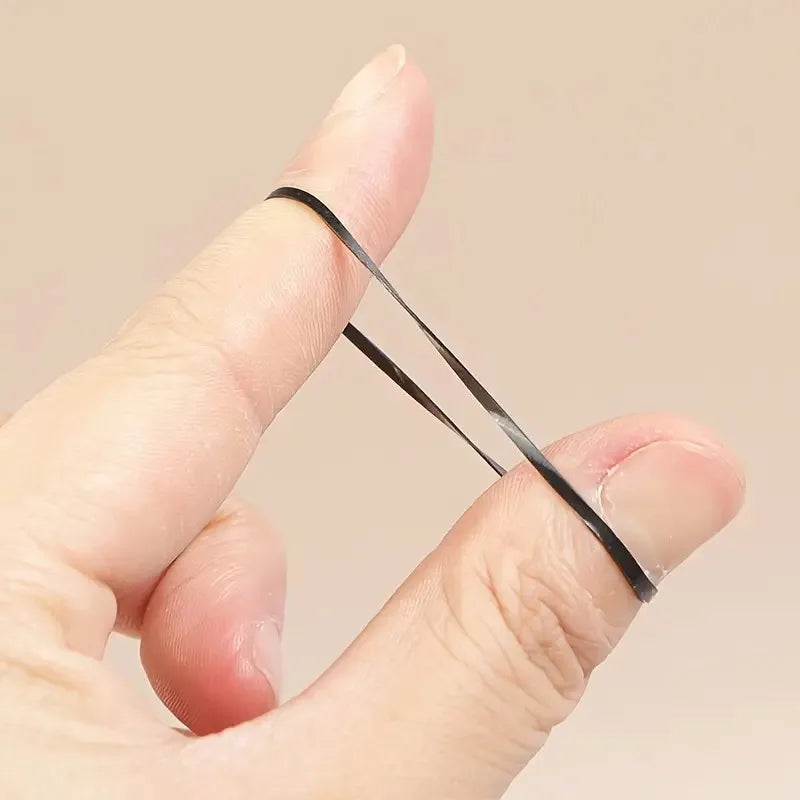 Black Rubber Bands, Small Elastic Bands for Office Home Hair Braiding, Daily Use DIY Craft, Low Price Bulk Supply