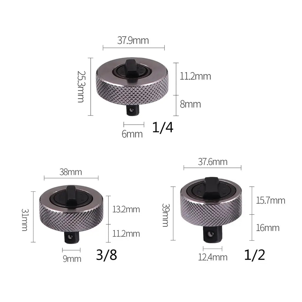 1/4 3/8 1/2 Drive Palm Ratchet Wrench Set Reversible Ratcheting Finger Socket Driver Stubby Thumbwheel Ratchet for Tight Spaces