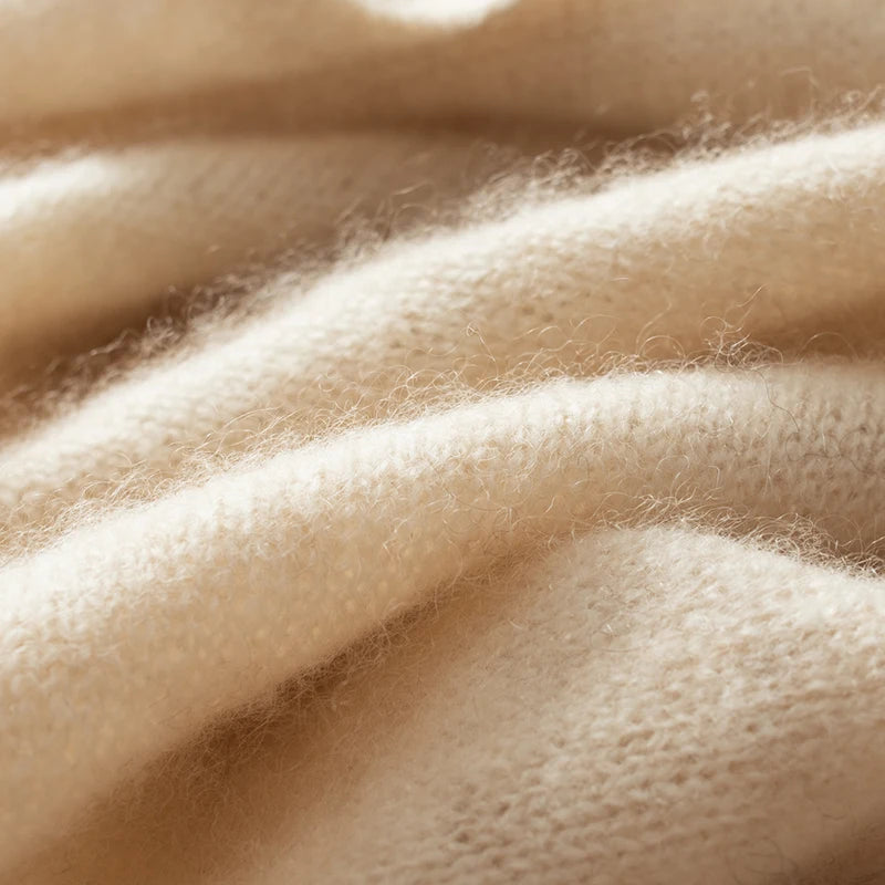 Women's Knitted Poncho Scarf - Solid Cashmere-Touch Winter Shawl - photo 3