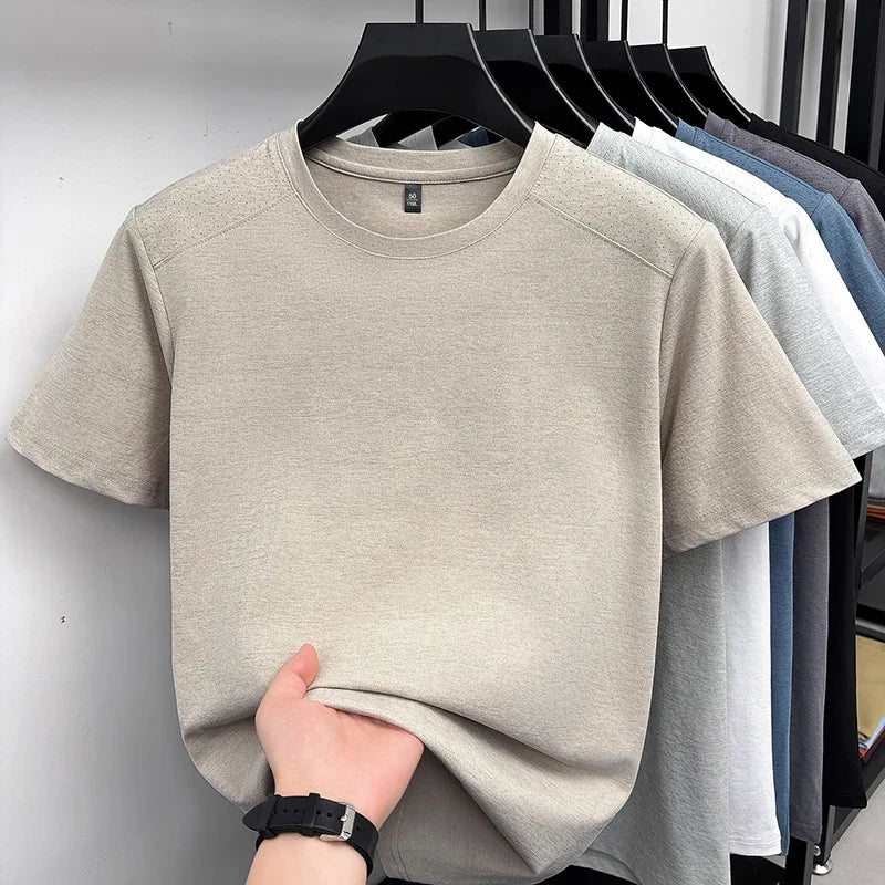 Men's Training Tee - Round Neck, Vented Sweat-Wicking Fabric