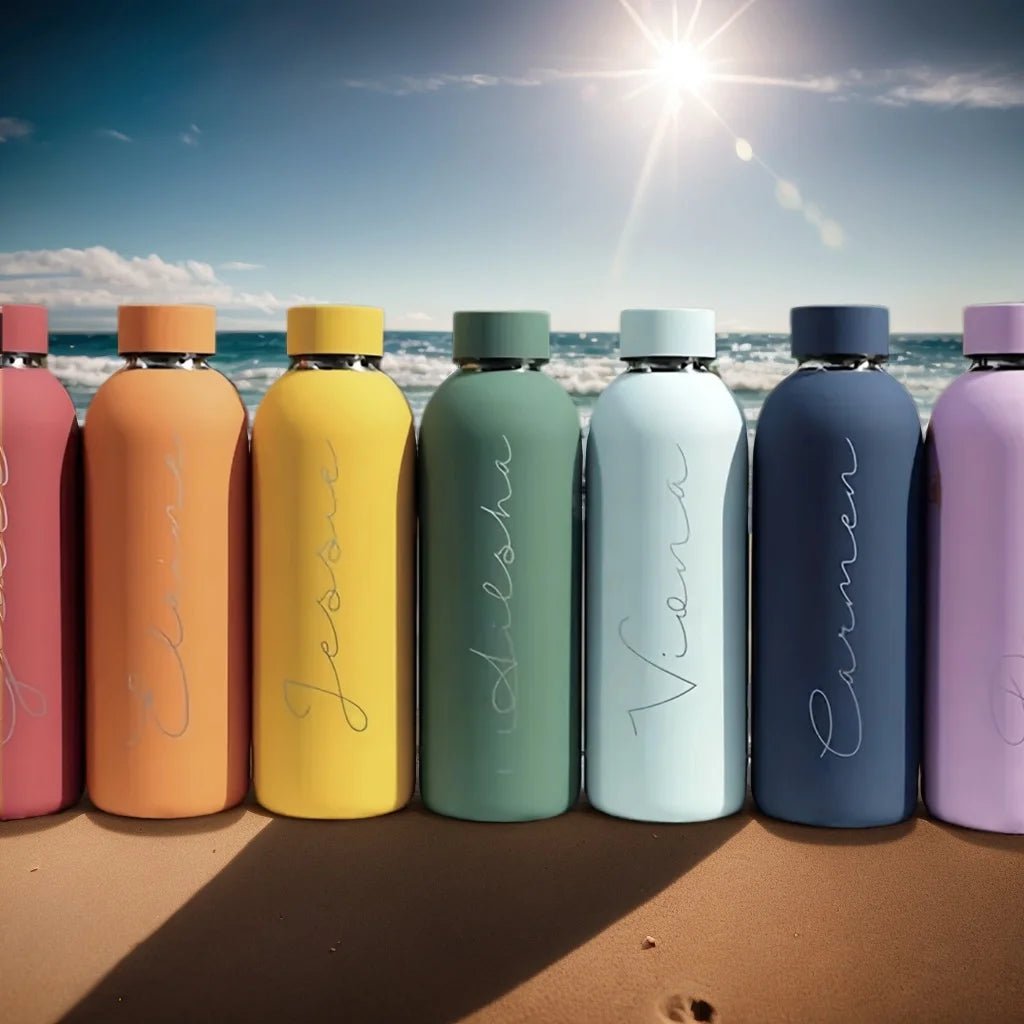 Custom Name Thermos Large Vacuum Flask 304 Stainless Steel Portable Thermos Bottle 0.5L Outdoor Sports Water Bottle Travel Mug