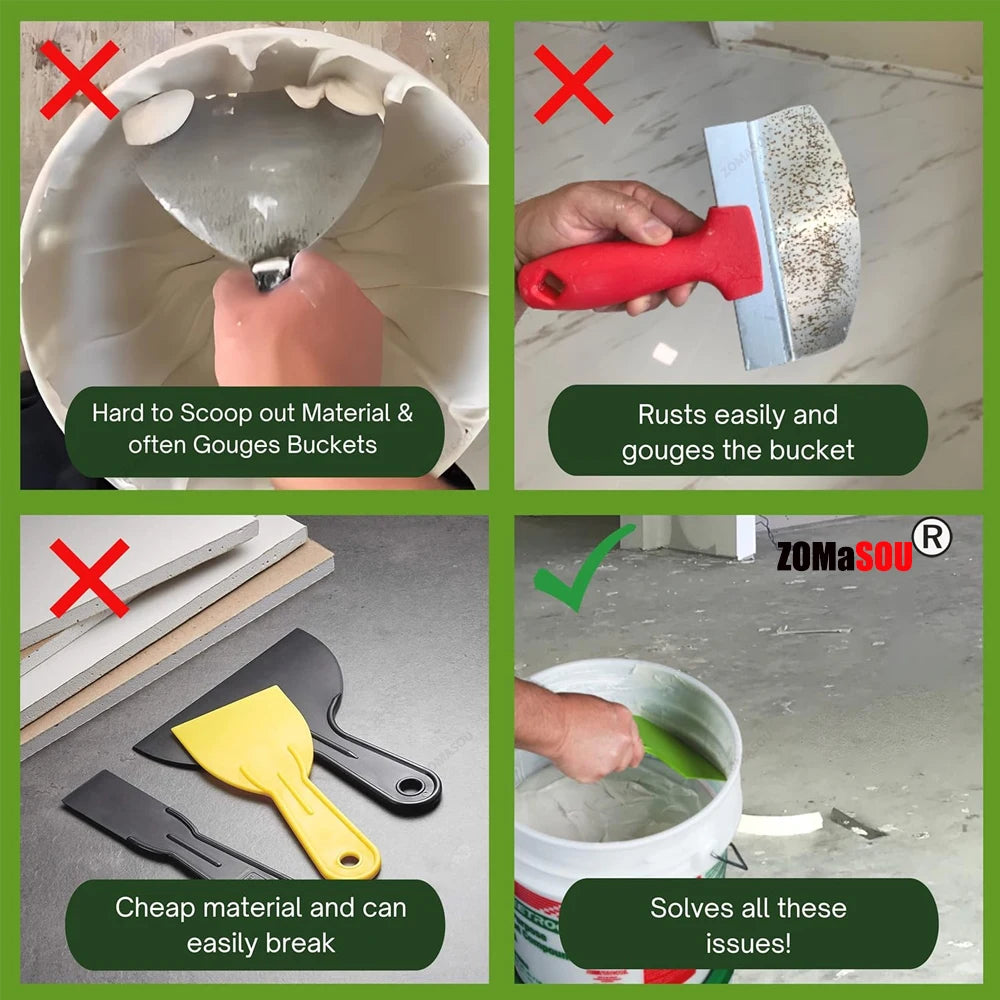 Flexible Plastic Putty Knife and Filler Scraper - 1 or 2 Pack - view 11