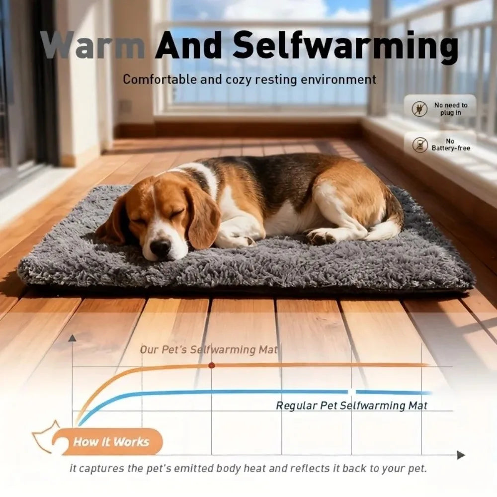 Plush Cat Mat Pad - Cozy Non-Slip Pet Bed for Indoor and Outdoor Use - photo 3
