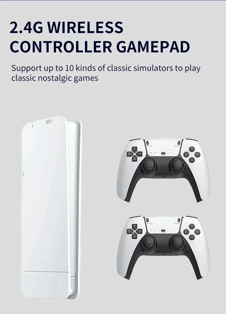 Wireless Gamepads M15 Game Stick Mini TV Handheld Game Console Video Game 256G 20000Plus Retro Game HD Output Two Player for PS1