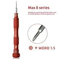 MECHANIC MAX8 Non-slip Screwdriver 0.8 Torx 0.6 Y-Type 1.2 1.5 Phillips 2.5 T2 for Mobile phone camera Repair Disassemble Tool