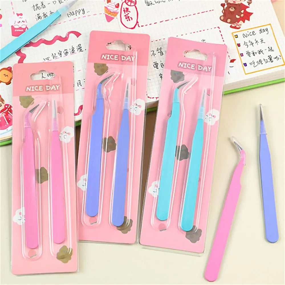 Back To School Macaroon Color Tweezers Sticker Tool DIY Decroative Sticker Tweezers Multi-Tool Practical Scrapbook