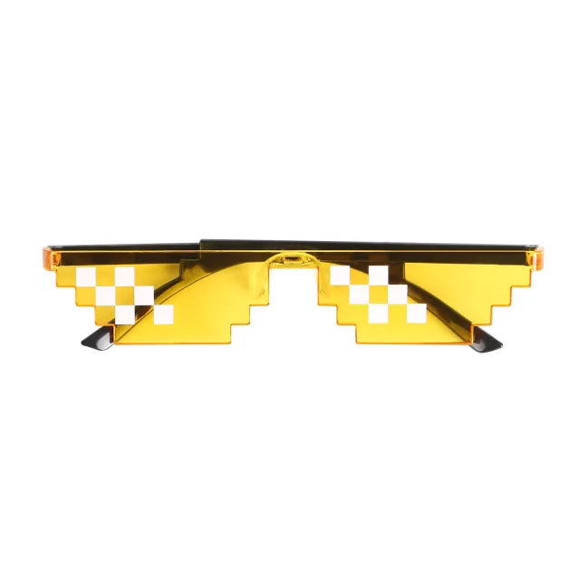 New Creative 8 Bit Thug Life Sun Glasses Pixelated Men Women Party Eyeglasses Mosaic UV400 Vintage Eyewear Fishing Sunglasses