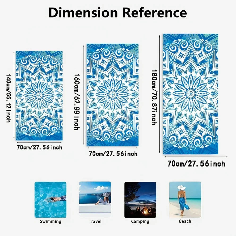 Oversized Starfish Beach Towel Patterned Sunscreen And Windproof Suitable For Swimming Pool Camping Travel Blanket