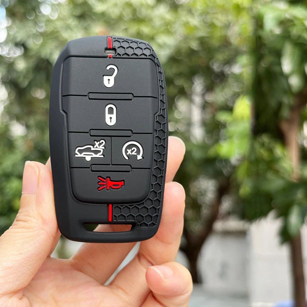 Silicone Key Fob Cover with Keychain - Dodge RAM 1500/2500/TRX