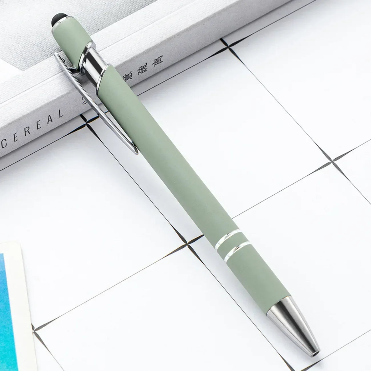 20-200 Pcs Custom Logo Metal Ballpoint Pen Text Engraving Touch Screen Advertising Pen Office School Private Customization Gift