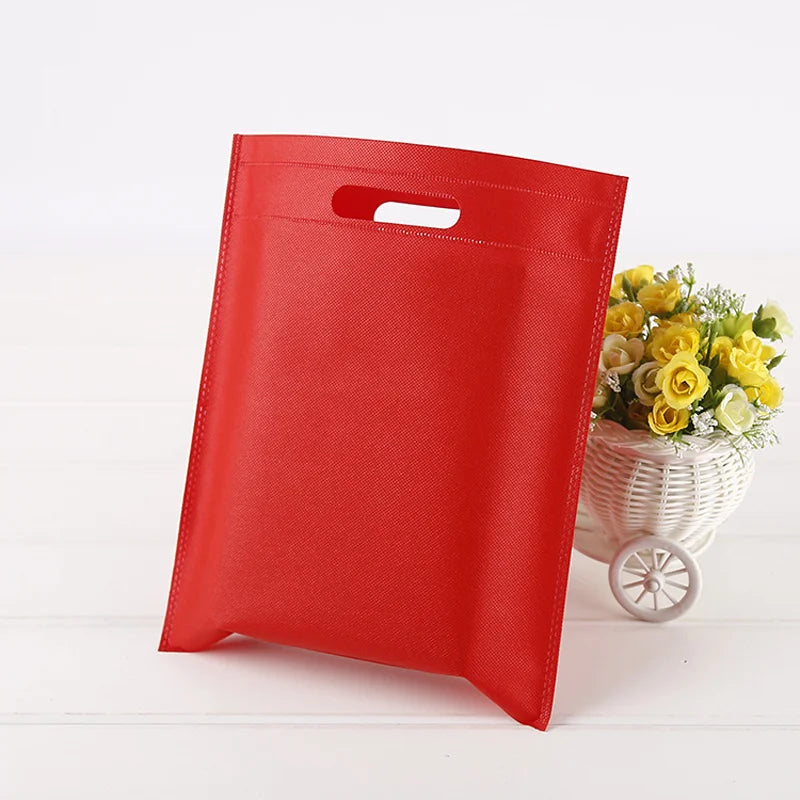 50pieces Nonwoven Storage Bags Eco-friendly and Reusable Nonwoven Shopping Bags Gifts Promotional Tote Bags