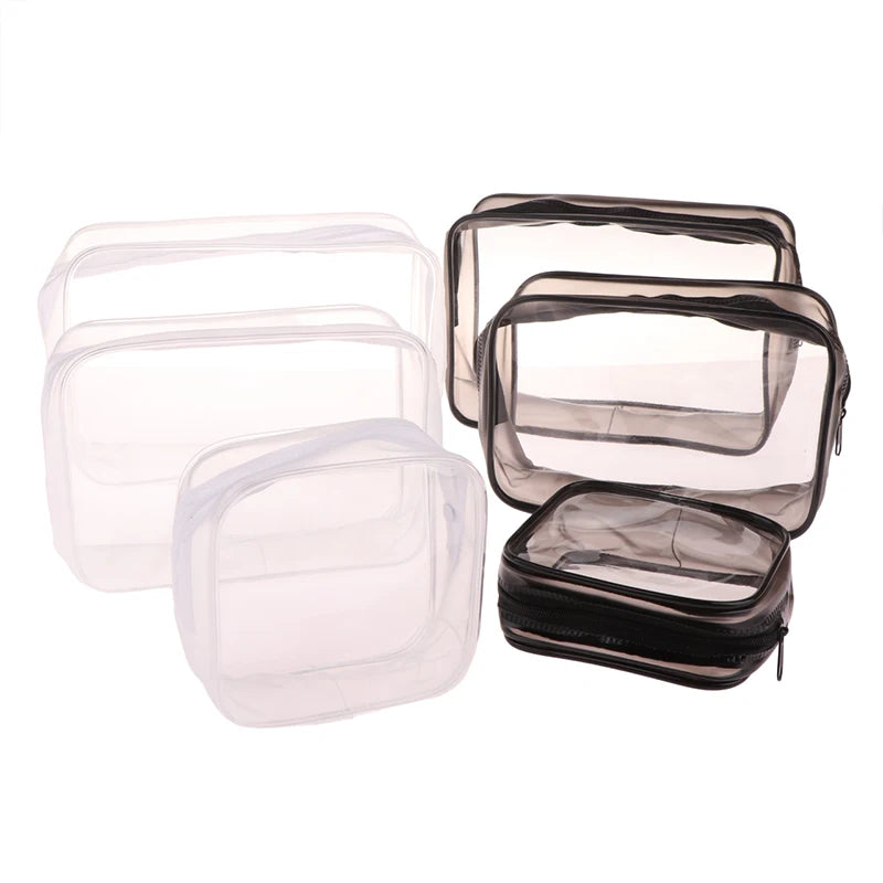 1Pc Clear Makeup Bag Fashion Transparent Travel Portable Mini Wash Storage Bags Women Zipper Organizer Cosmetic Bag