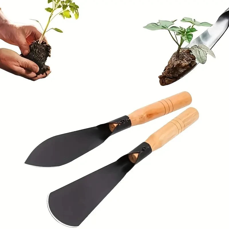 2pcs Metal Garden Trowels - Hand Shovels for Digging, Transplanting, Planting, and Weeding Tools