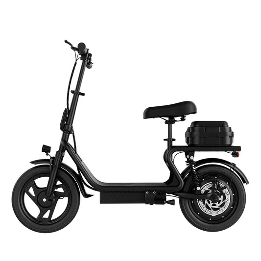 Folding Electric Scooter 500W Motor 48V 10.4AH Battery 14-inch Tire Commuter Electric Scooter with Seats Max Range Load-bearing
