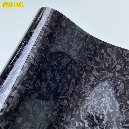 Premium PET Glossy Black Forged Carbon Fiber Vinyl Wrap Film Car Styling Stickers For Motorcycle Bicycle