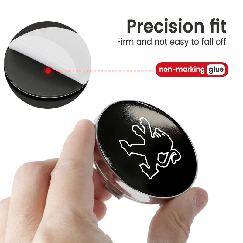 4pcs Car Wheel Center Hub Cap 60mm Universal Anti-Scratch Hub Protector For Peugeot GTLine 308 508 5008 3008 408 206 207 106 406