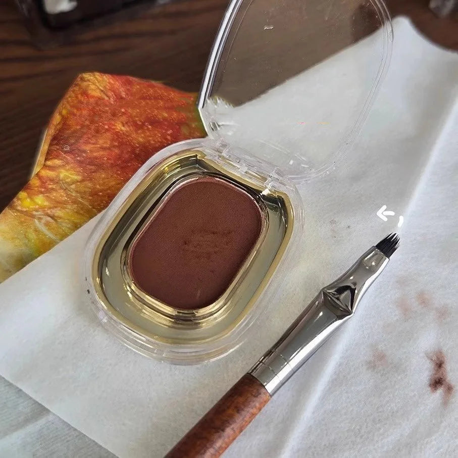 Red Brown Monochrome Eyeliner Eyeshadow Powder Palette Silky Matte Chocolate Lying Silkworm Eyeliner Waterproof Aegyo-sal Makeup