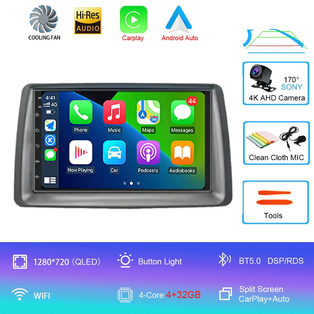 7" Car Radio Android 16 For FIAT Panda 2003 2004 2005 2006 2007 -2012 Stereo Multimedia Player Navigation Autoradio Carplay Auto