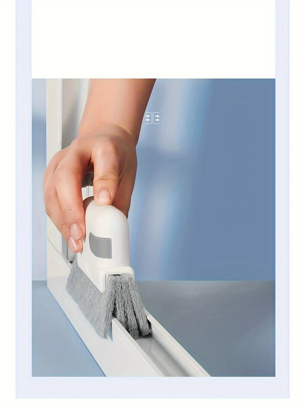 1pc universal window rail cleaning brush, easy to clean small gaps and frames, kitchen table cleaning tool
