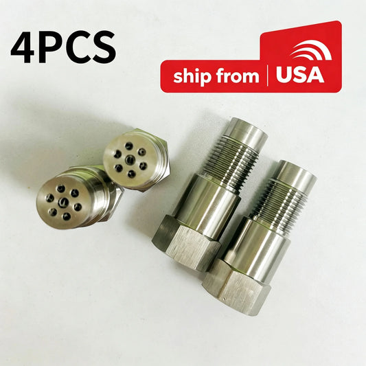 M18x1.5 Lambda Sensor Adapter, Stainless Steel Oxygen Sensor Spacer with Mini Catalytic Converter, Universal Exhaust Fitting