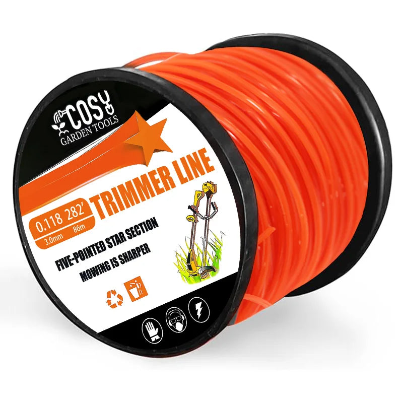 2.4mm130m Nylon Octagonal shape Mowing Trimmer Line Trimmer Head String for Grass Trimmer Roll Grass Rope Line Brushcutter Wires