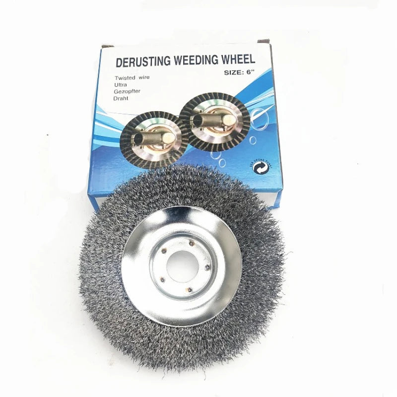 Steel Wire Brush Cutter Trimmer Head – 150/200mm Weed Cutter Attachment for String Trimmers
