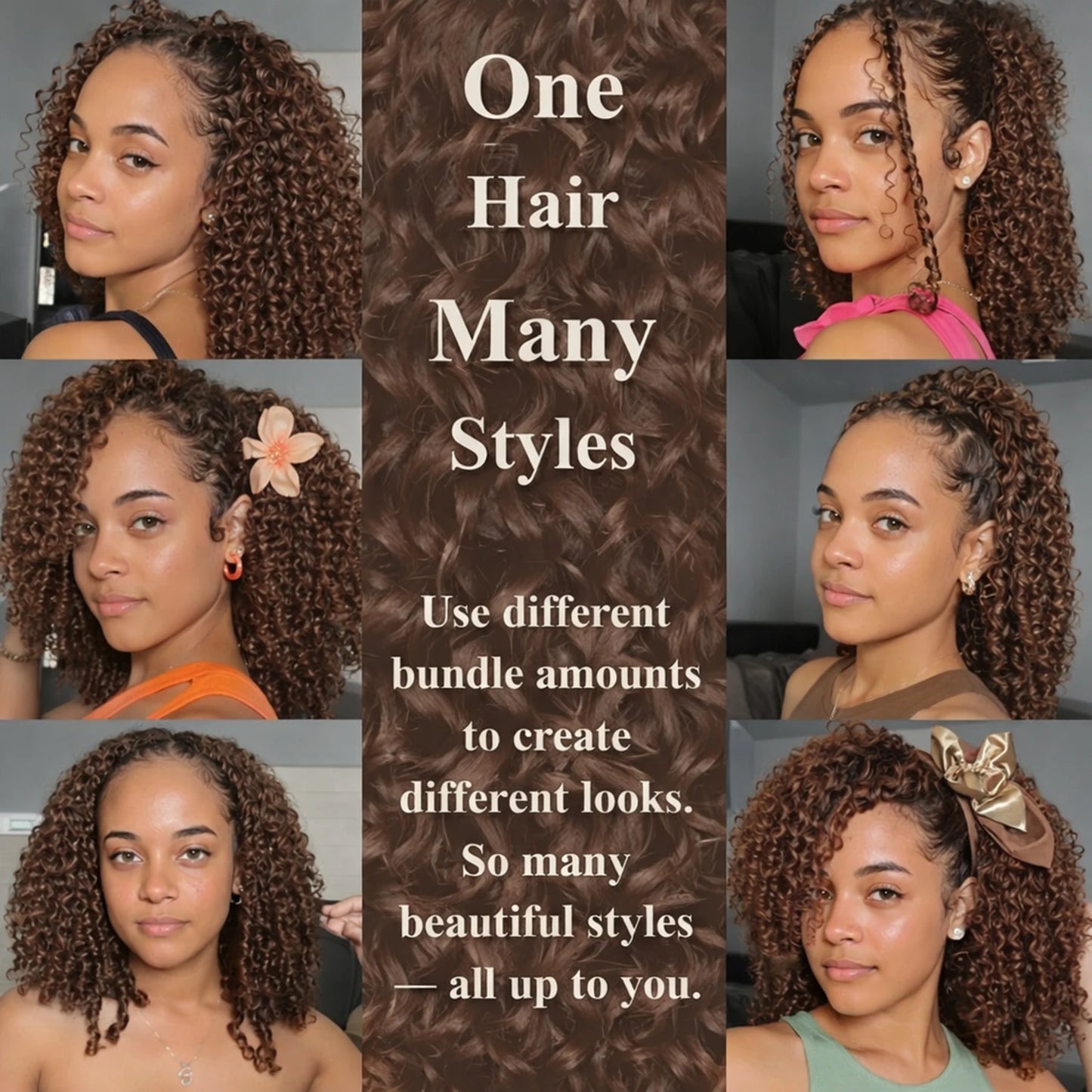 Color Brown Burmese Water Wave Braiding Hair Knotless Pre-Separated Deep Curly Feather Crochet Human Hair Extensions Invisible