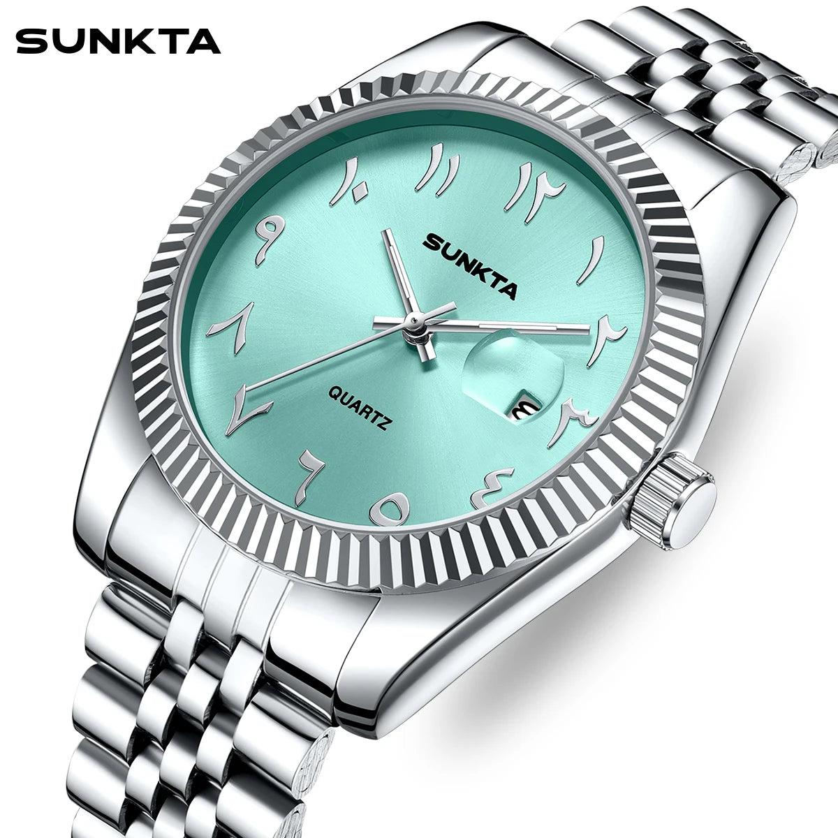SUNKTA Luxury Fashion Wristwatch For Men Stainless Steel Date Quartz Man Watch Waterproof Luminous Casual Men's Watches Relojs