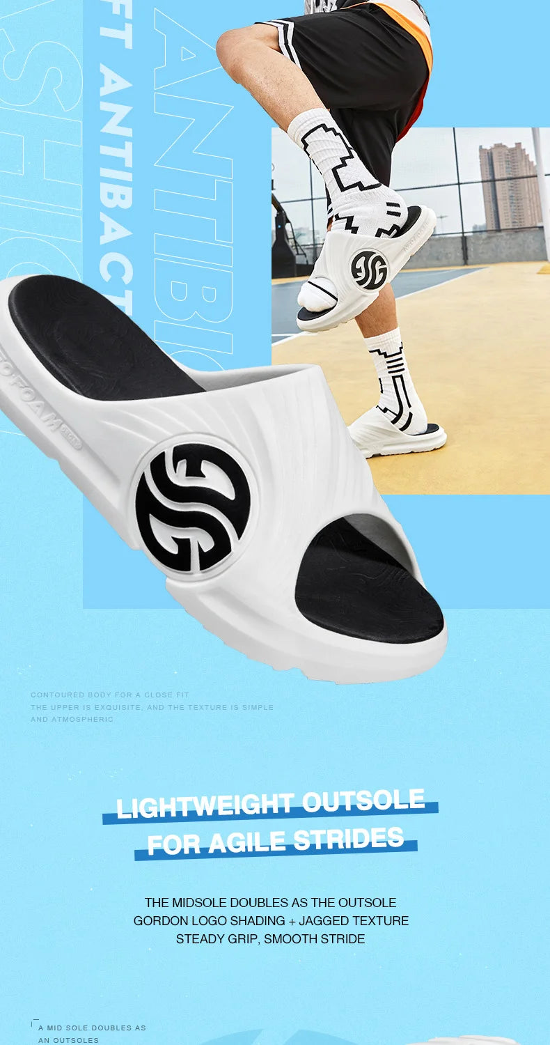 361 Degrees AG Aaron Gordon Men Slippers Non-Slip Sports Soft Elastic Thick Bottom Beach Casual Basketball Sandals 672126702F
