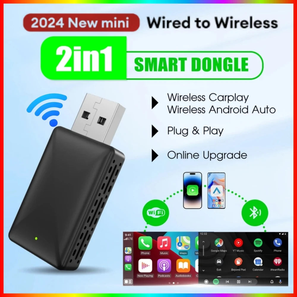 Wireless CarPlay & Android Auto Adapter (Universal Multi-Brand)