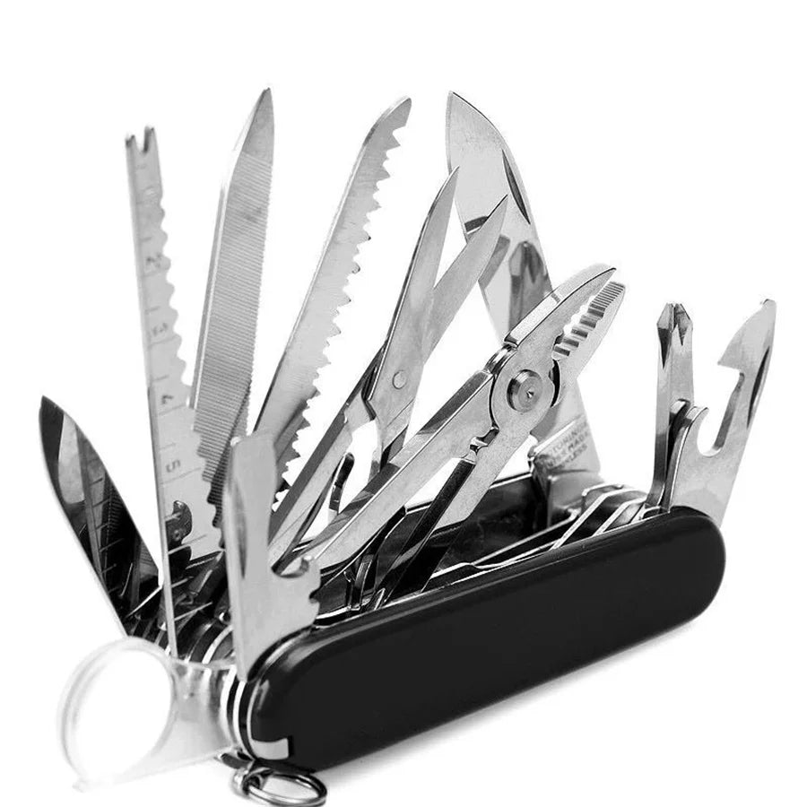 17 in 1 Multi-Tool Pocket Knife Portable Stainless Steel Folding Camping Pliers Multifunctional Pocket Knives for Outdoor