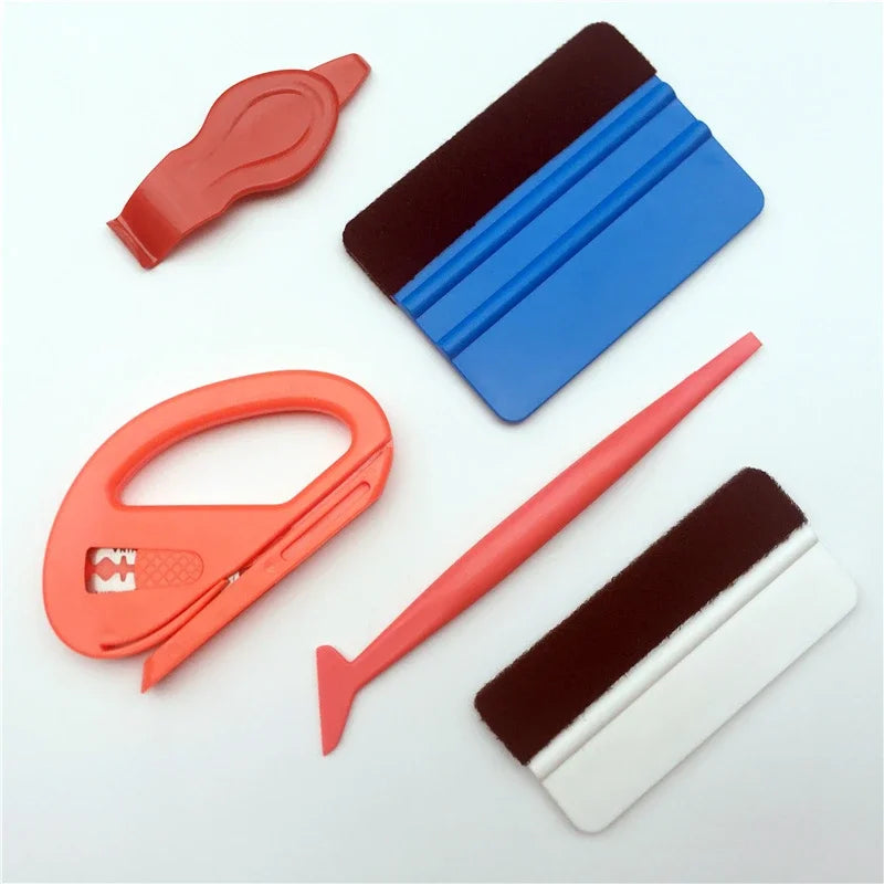 Vinyl Wrap Tool Kit — Rubber Squeegee, Scraper & Film Application Set for Car Wraps, Window Tint & Glass Film