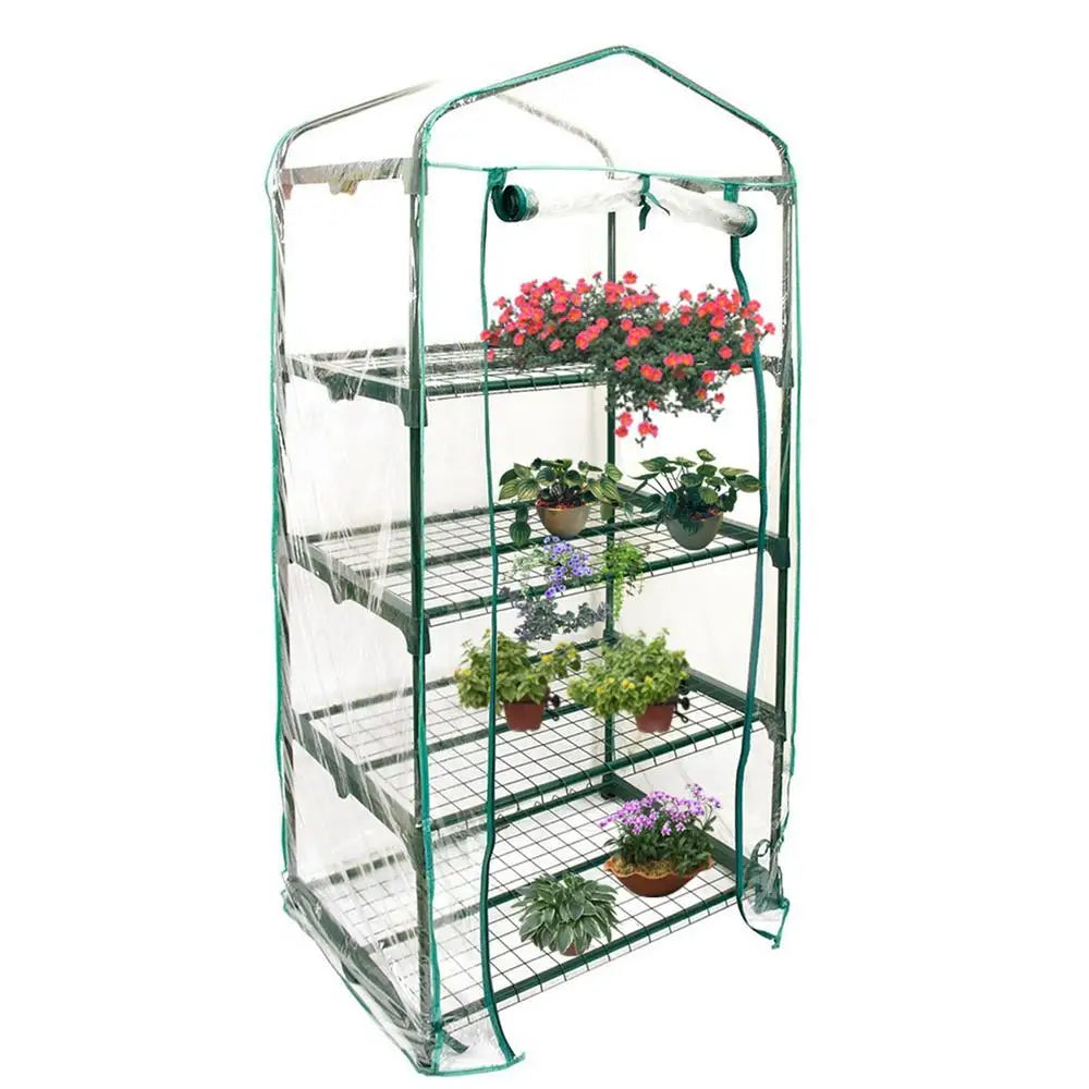Garden House Mini Portable Garden Green House Warm Greenhouse Flower Plants Green House PVC Cover Without Iron Rack