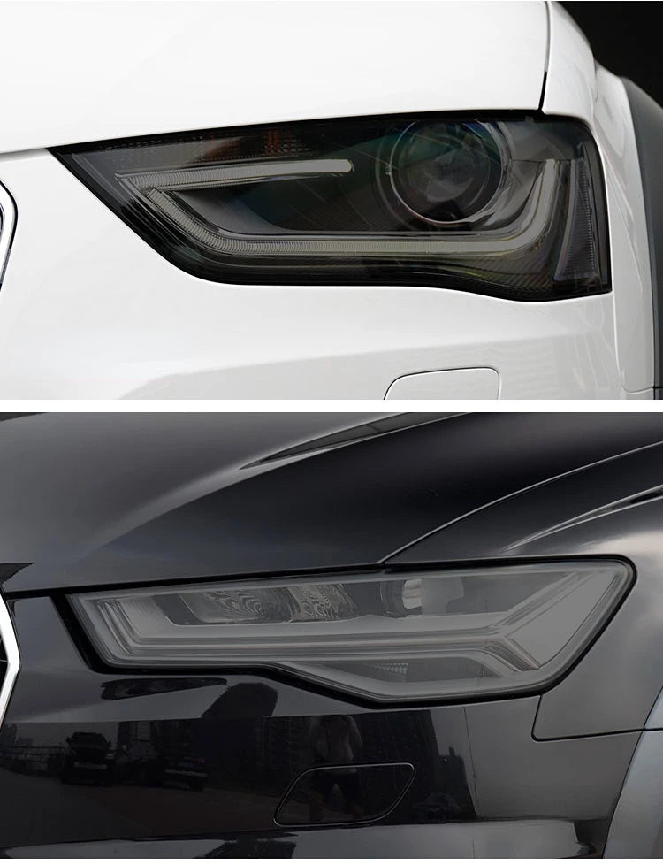 Smoked Black TPU Sticker Car Headlight Protective Film For Audi A3 8V S3 A4 B8 B9 A5 A6 S6 C8 A7 A8 D4 TT TTS Q3 Q5 Q7 Q8 RSQ8