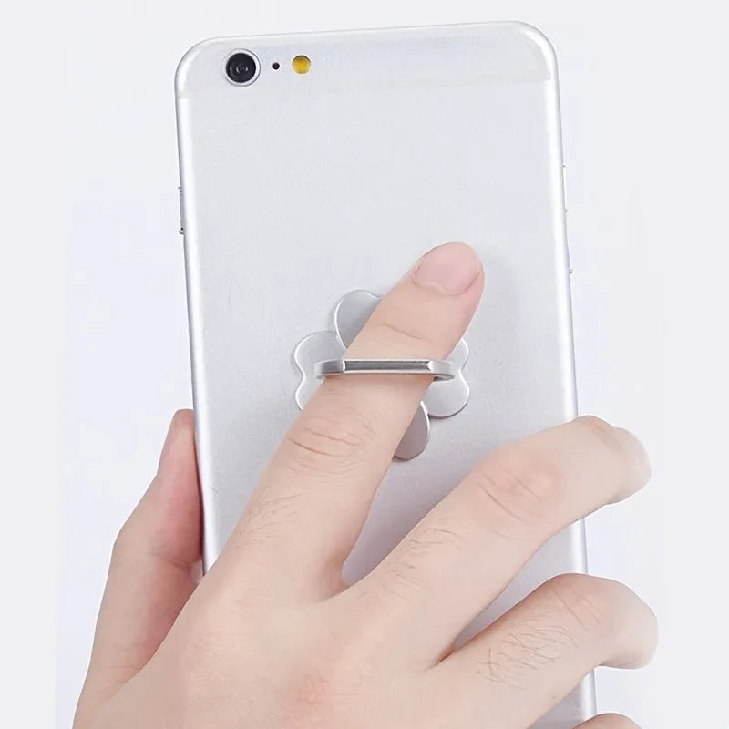 Drop-Proof Phone Ring Stand 360 Rotating for Mobile Phone Car Magnetic Mount Metal Folding Finger Stand Socket